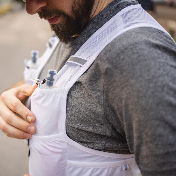 VESTE DE COURSE UNISEXE, MIST ECO 1.5L BLANCHE