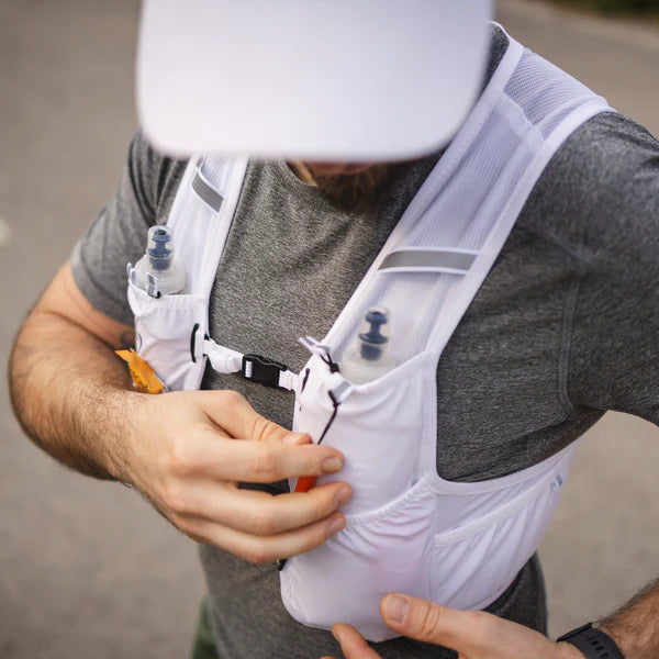 VESTE DE COURSE UNISEXE, MIST ECO 1.5L BLANCHE