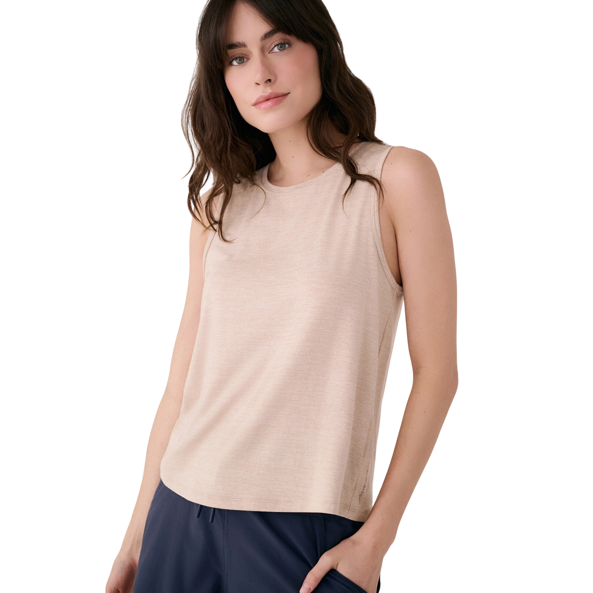 HAUT SANS MANCHES FEMME LOLE VITAL COQUILLE DE SABLE LSW4596 E255 MAHEU GO SPORT DEVANT