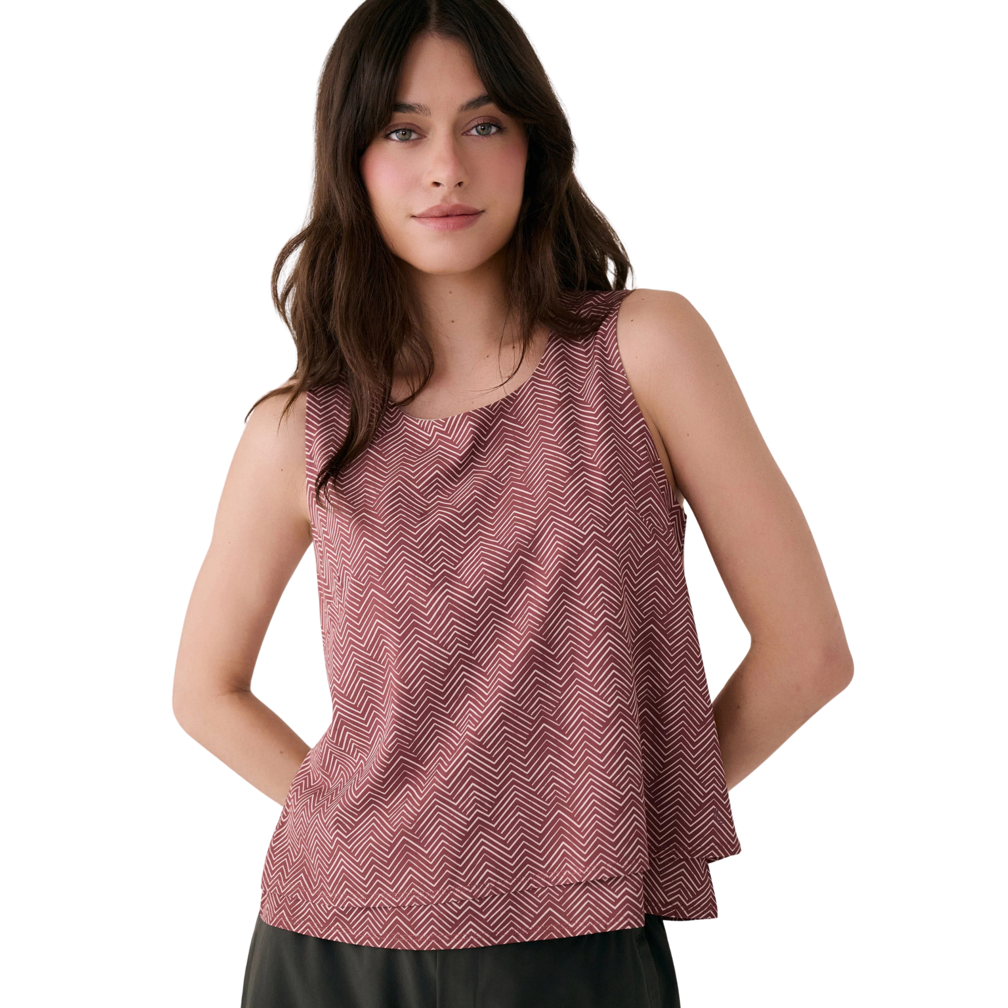 CAMISOLE LOLE FEMME OLIVIE DOUBLE EDEN TERRA ROSA LSW4700 K797 MAHEU GO SPORT DEVANT