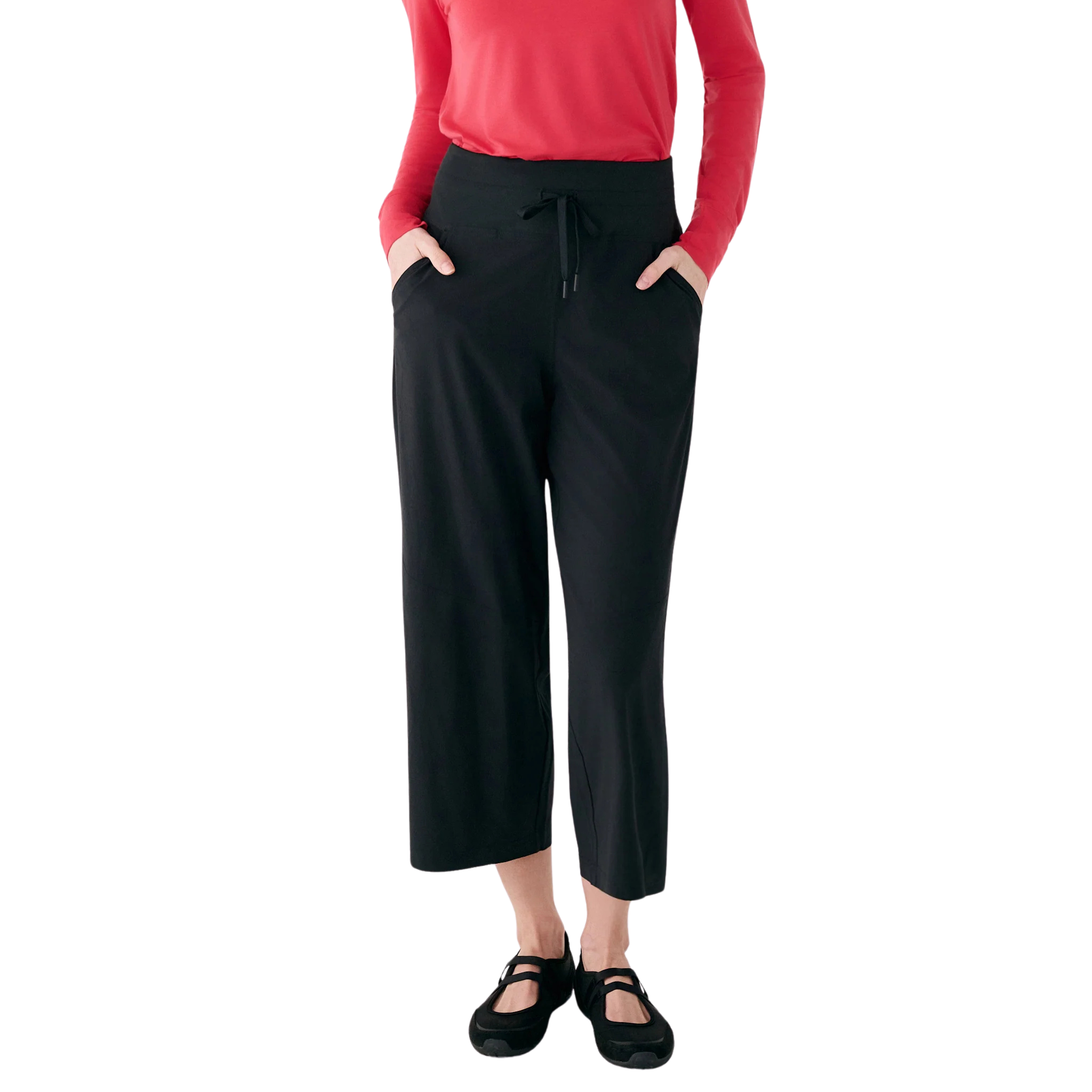 PANTALON COURT LOLË FEMME SOFIA NOIR LSW4705 N415 MAHEU GO SPORT DEVANT