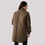 MANTEAU MATELASSÉ FEMME, 3/4 BOMBER MOCHA