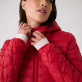 MANTEAU MATELASSÉ FEMME, THE BASE CRIMSON