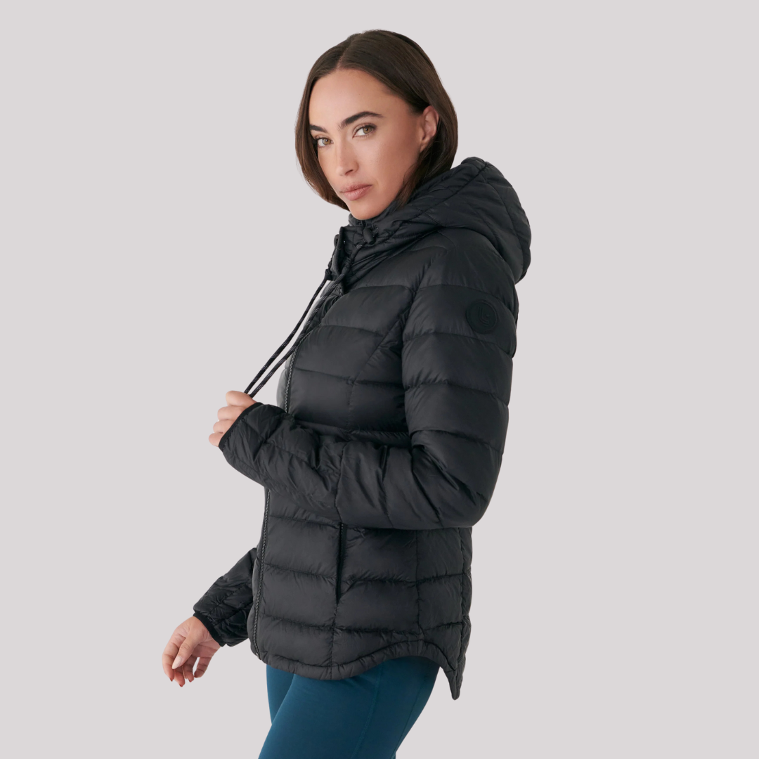 WOMEN'S QUILTED COAT, EMELINE BLACK