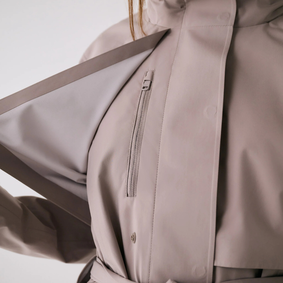 MANTEAU DE PLUIE FEMME, TRENCH ALIZÉ PEBBLE