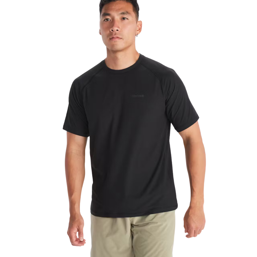 T-SHIRT MANCHES COURTES HOMME WINDRIDGE NOIR M14154 MARMOT MAHEU GO SPORT DEVANT