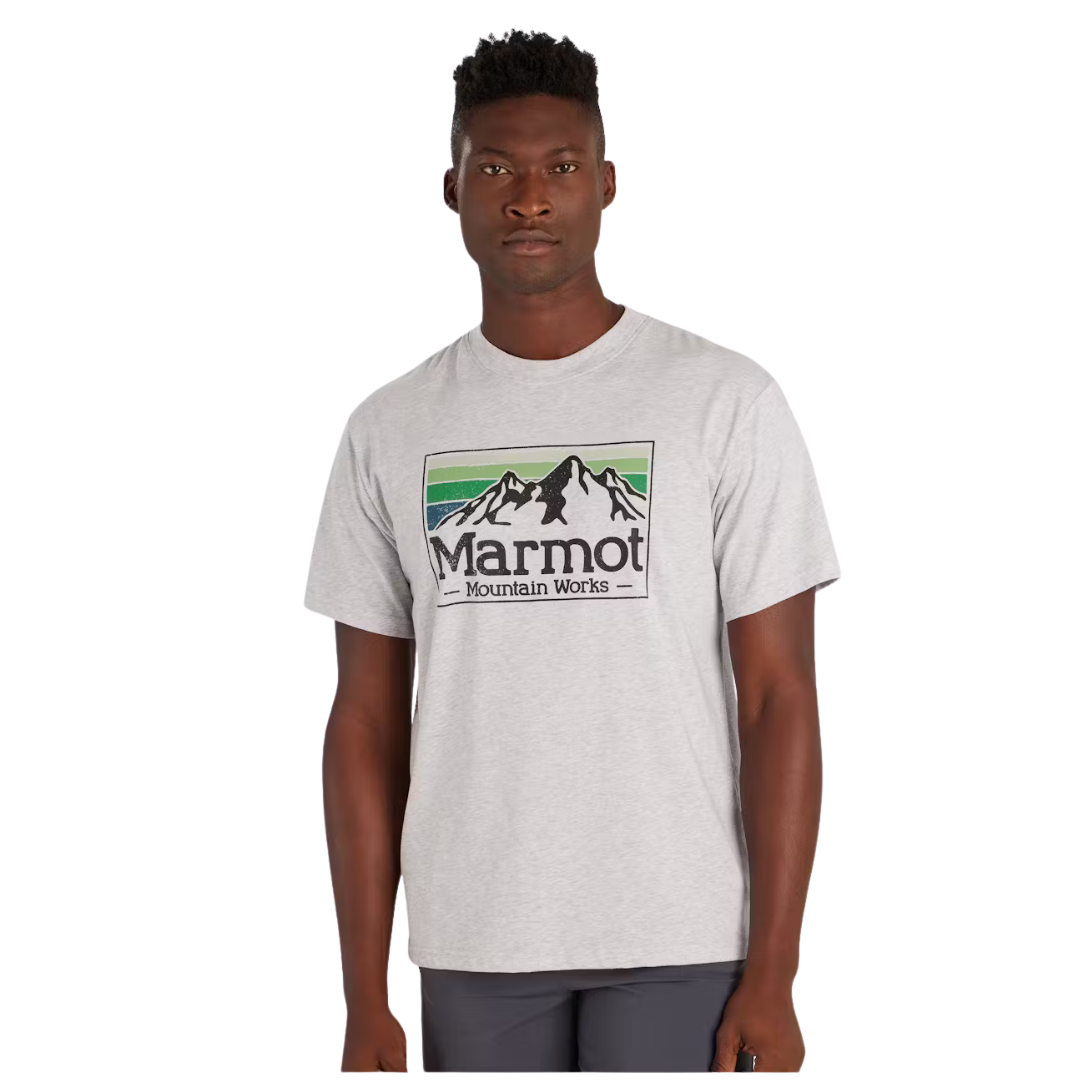 T-SHIRT MANCHES COURTES HOMME MOUNTAIN WORKS GRIS M14823 MARMOT MAHEU GO SPORT DEVANT