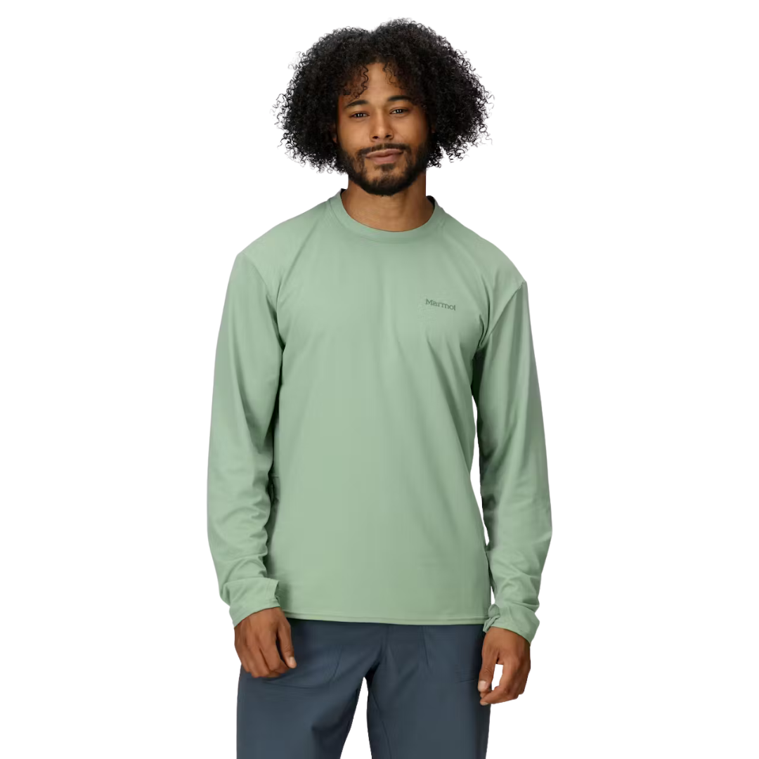 HAUT À MANCHES LONGUES HOMME AIREXCHANGE VERT M16049 MARMOT MAHEU GO SPORT DEVANT