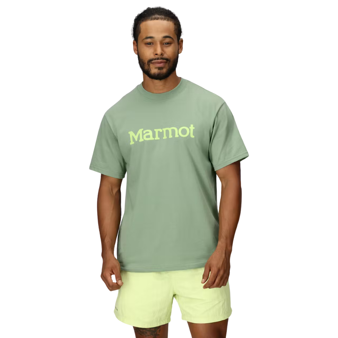 T-SHIRT MANCHES COURTES HOMME LOGO MARMOT VERT M16054 MARMOT MAHEU GO SPORT DEVANT 