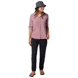 CHEMISE PROTECTION SOLAIRE FEMME, AIREXCHANGE UPF 40 LIGHT MAUVE