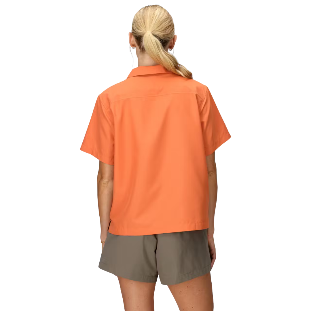 CHEMISE MANCHES COURTES FEMME AIREXCHANGE ABRICOT M16117 MARMOT MAHEU GO SPORT DOS