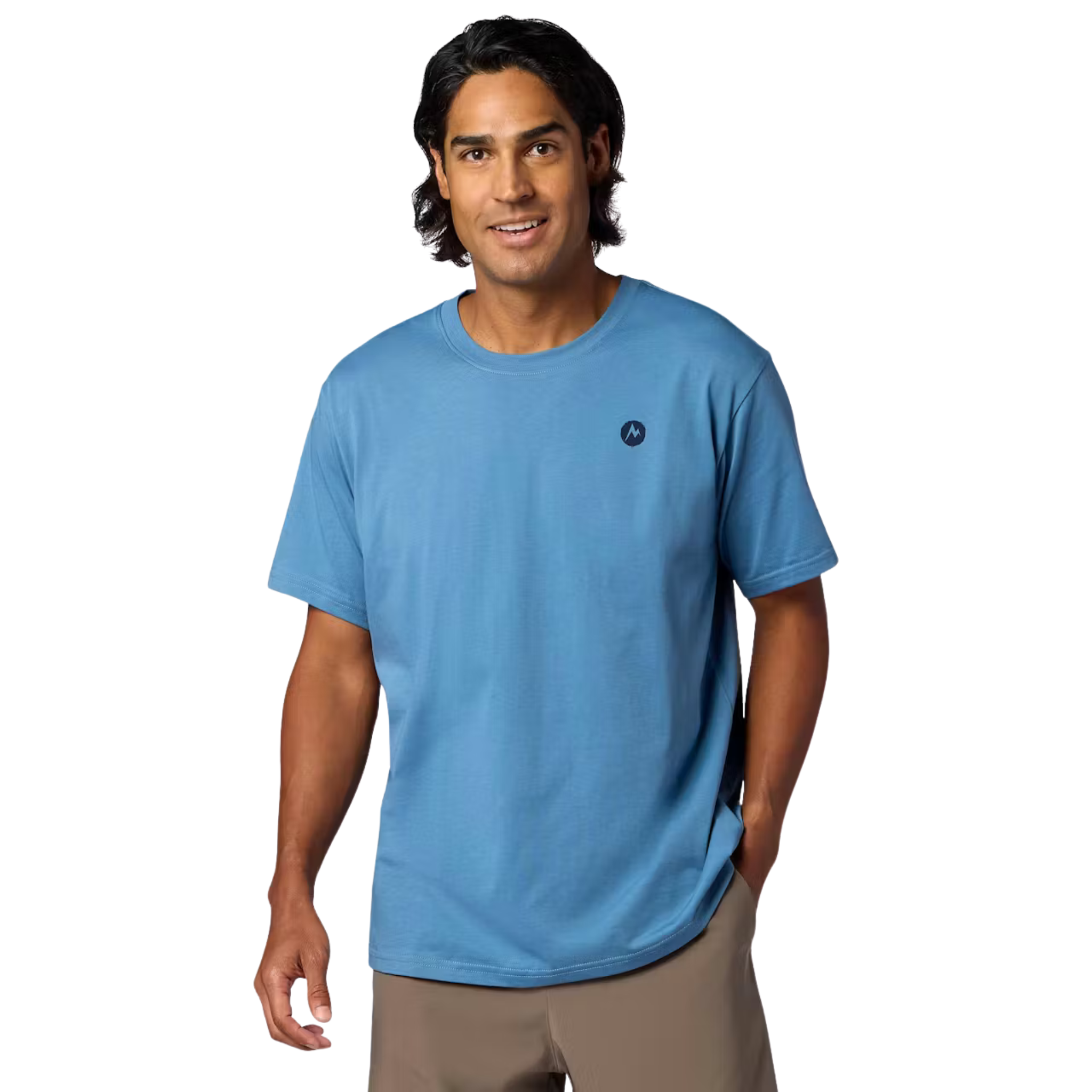 T-SHIRT MANCHES COURTES MARMOT HOMME MOUNTAIN BIKE MARTY BLEU M16685 MAHEU GO SPORT DEVANT MANNEQUIN