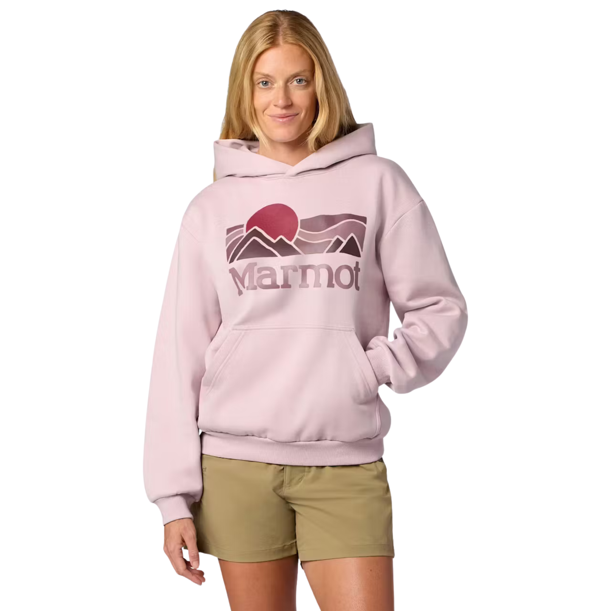 CHANDAIL À CAPUCHON MARMOT FEMME COASTAL DUST ROSE M16941 468 MAHEU GO SPORT DEVANT