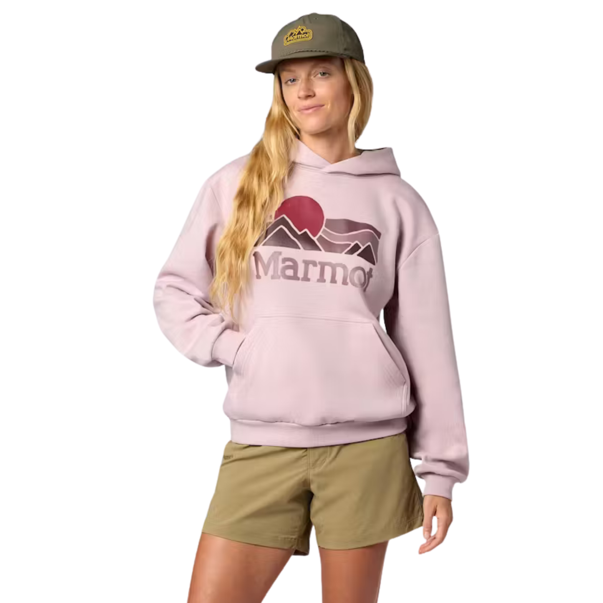 CHANDAIL À CAPUCHON MARMOT FEMME COASTAL DUST ROSE M16941 468 MAHEU GO SPORT MANNEQUIN DEVANT