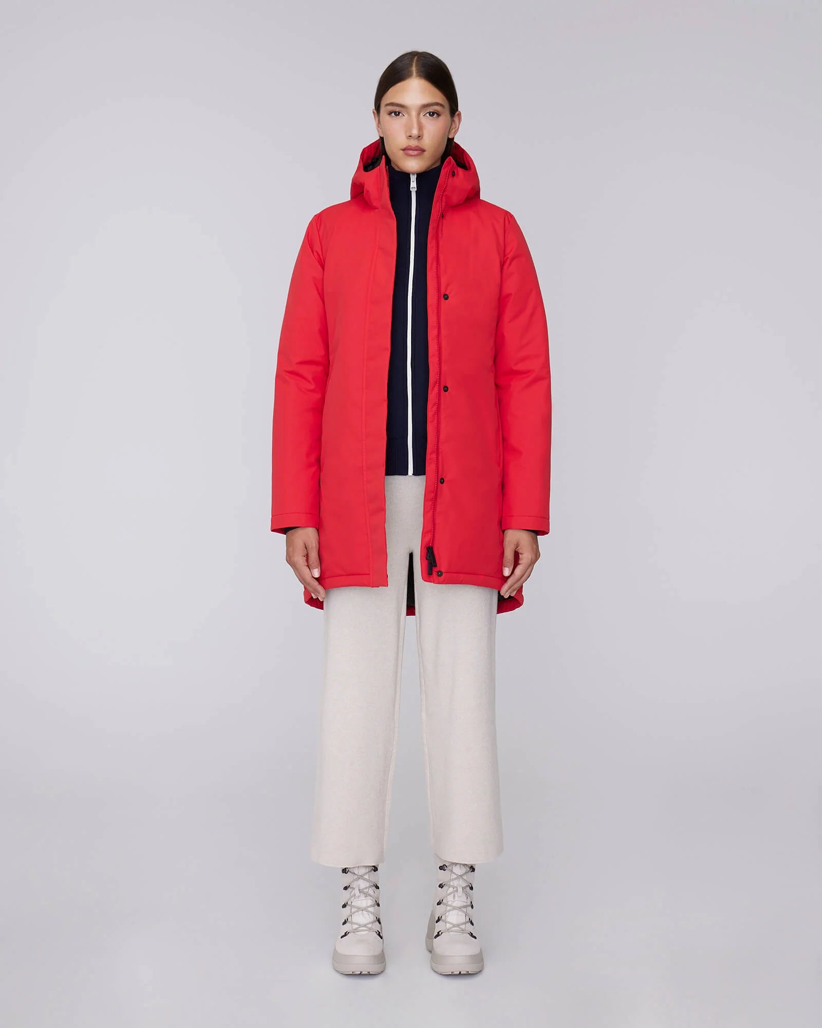 MANTEAU D'HIVER POUR FEMME, MAEVA ROUGE