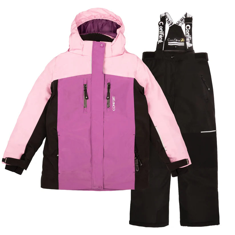 HABIT HIVER ENFANT MISTAGO MAUVE CONIFÈRE MAHEU GO SPORT DEVANT ENSEMBLE