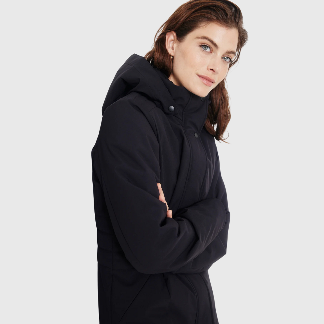 MANTEAU D'HIVER FEMME, MONACO NOIR