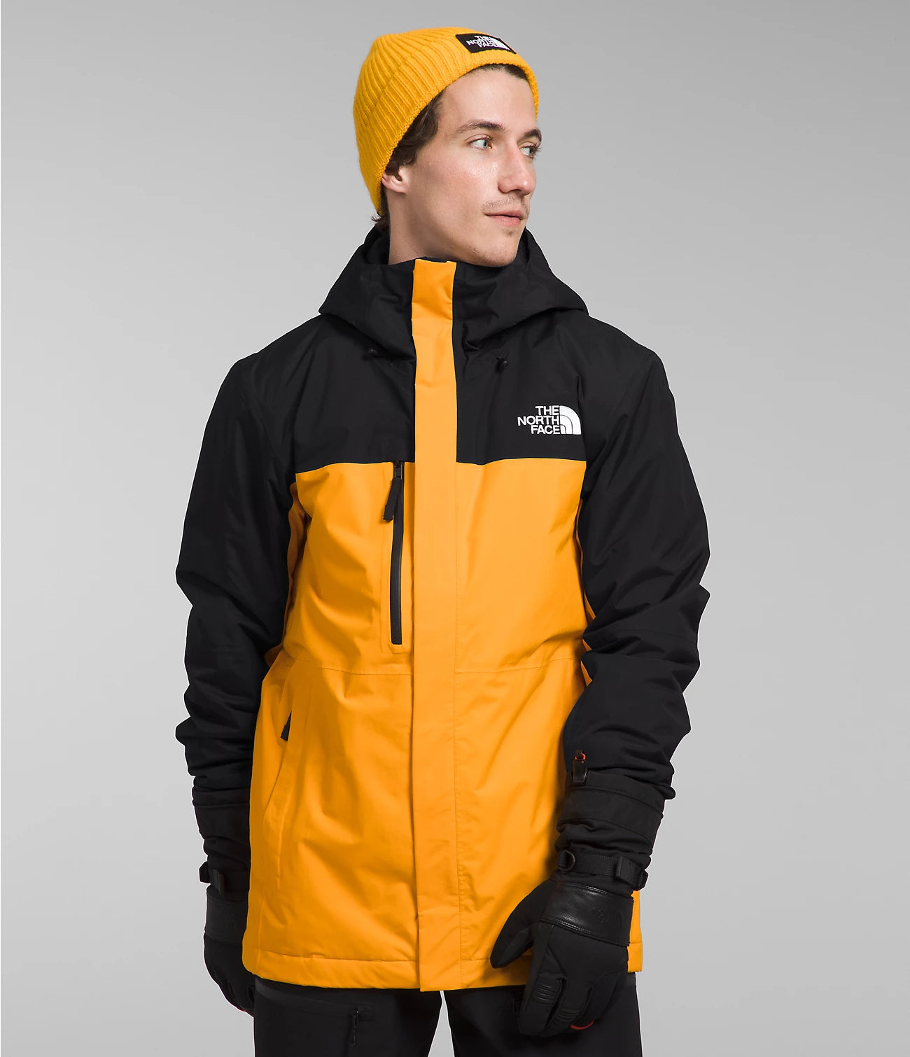 MANTEAU HIVER THE NORTH FACE HOMME, FREEDOM JAUNE