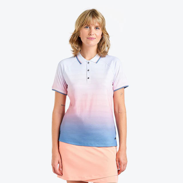 POLO MANCHES COURTES FEMME, MALAI REFLET SUR MER NIVO MAHEU GO SPORT