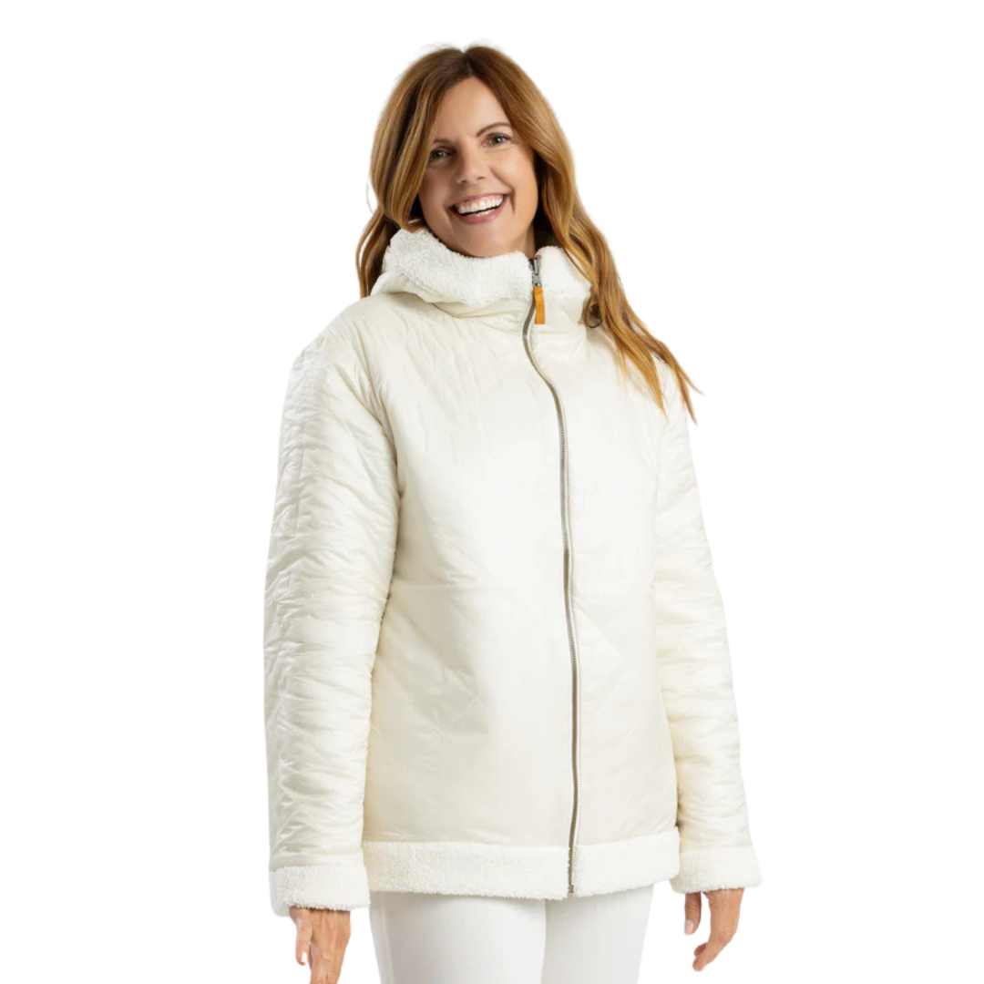 MANTEAU RÉVERSIBLE FEMME MARTA CRÈME OH25411 OHSHO MAHEU GO SPORT DEVANT CÔTÉ MATELASSÉ