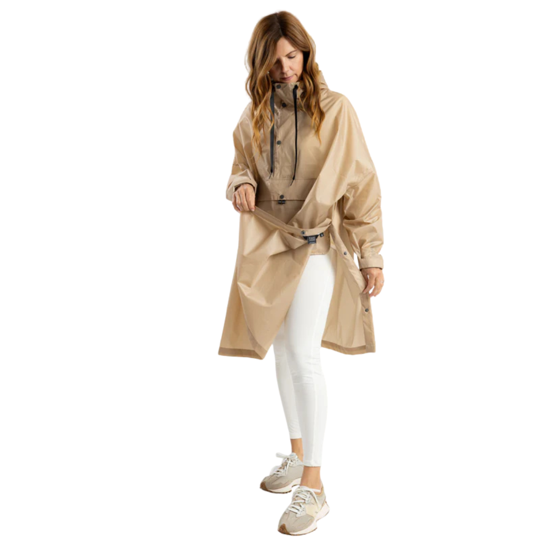 PONCHO DE PLUIE POUR FEMME, LUVIA SABLE