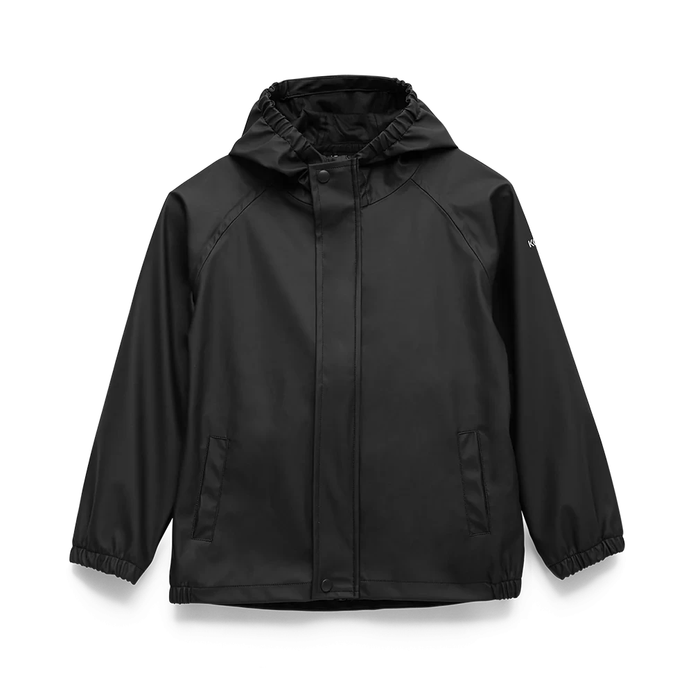 MANTEAU IMPERMÉABLE JUNIOR, TORRENTIAL NOIR