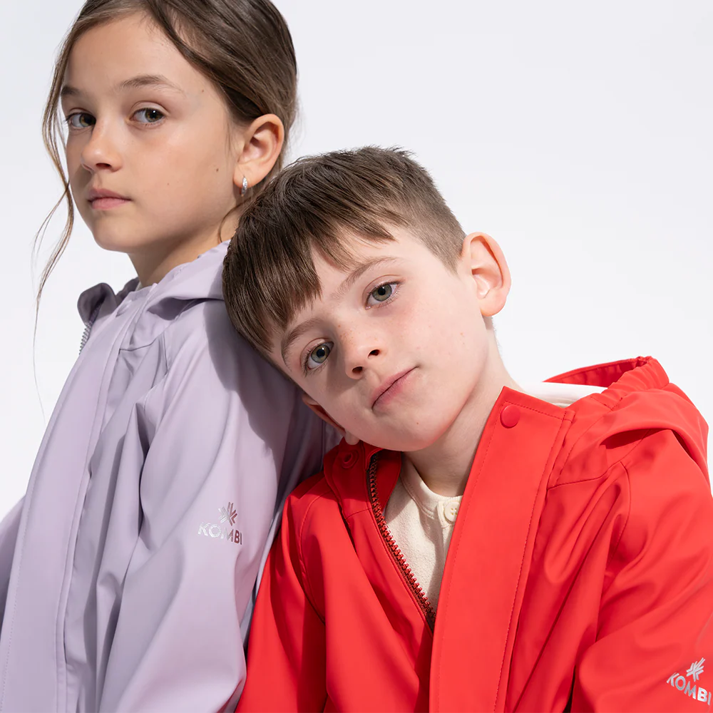 MANTEAU IMPERMÉABLE JUNIOR KOMBI CLIMATE SERIES TORRENTIAL MAUVE PÂLE ROUGE OW00019 MAHEU GO SPORT MANNEQUIN GARCON FILLE  DEVANT