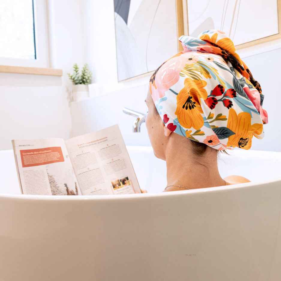 SERVIETTE À CHEVEUX EN MICROFIBRE, PARFUM D'ÉTÉ