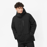 MANTEAU DUVET HOMME PATROLLER GORE-TEX LC2103300 SALOMON MAHEU GO SPORT NOIR DEVANT MANNEQUIN