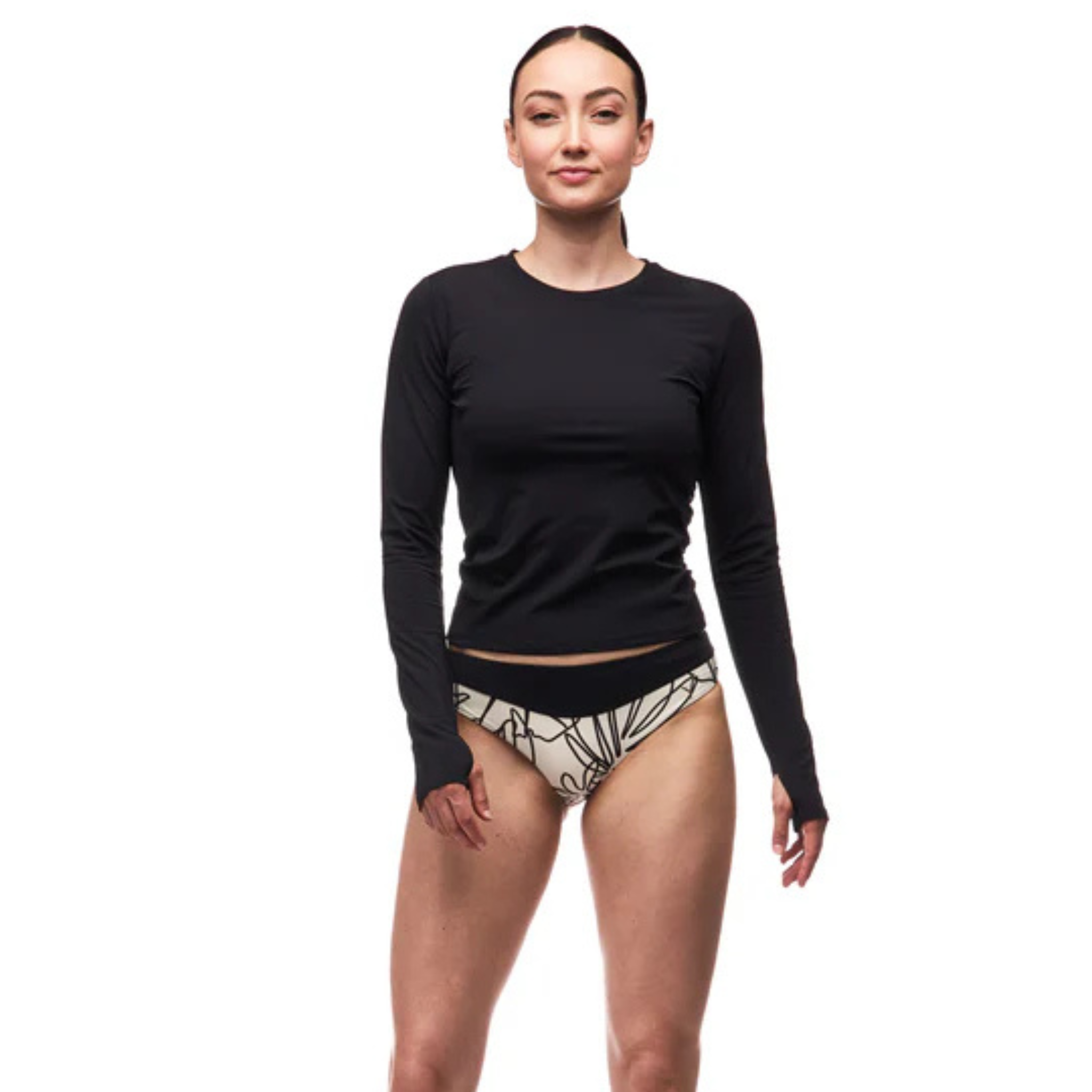 BAS DE MAILLOT INDYEVA FEMME PEKA III HEMATITE BOTANICAL S26T0047 MAHEU GO SPORT DEVANT