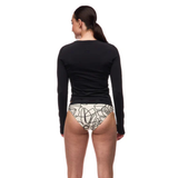 BAS DE MAILLOT INDYEVA FEMME PEKA III HEMATITE BOTANICAL S26T0047 MAHEU GO SPORT DOS