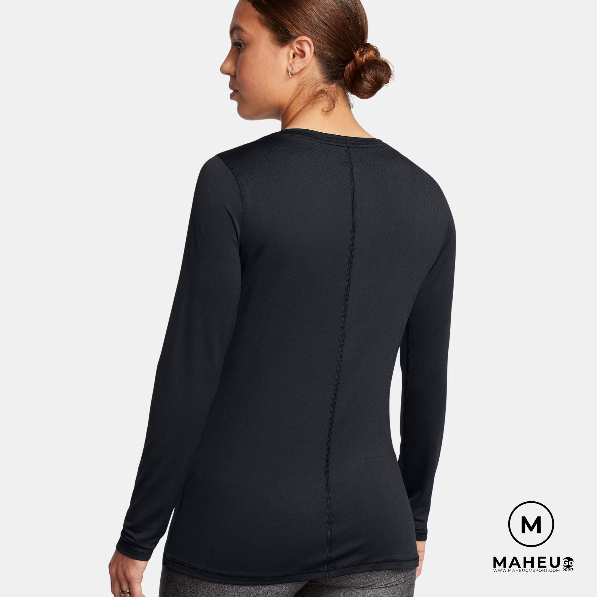 CHANDAIL SPORT FEMME HEATGEAR NOIR, UNDER ARMOUR - Maheu Go Sport