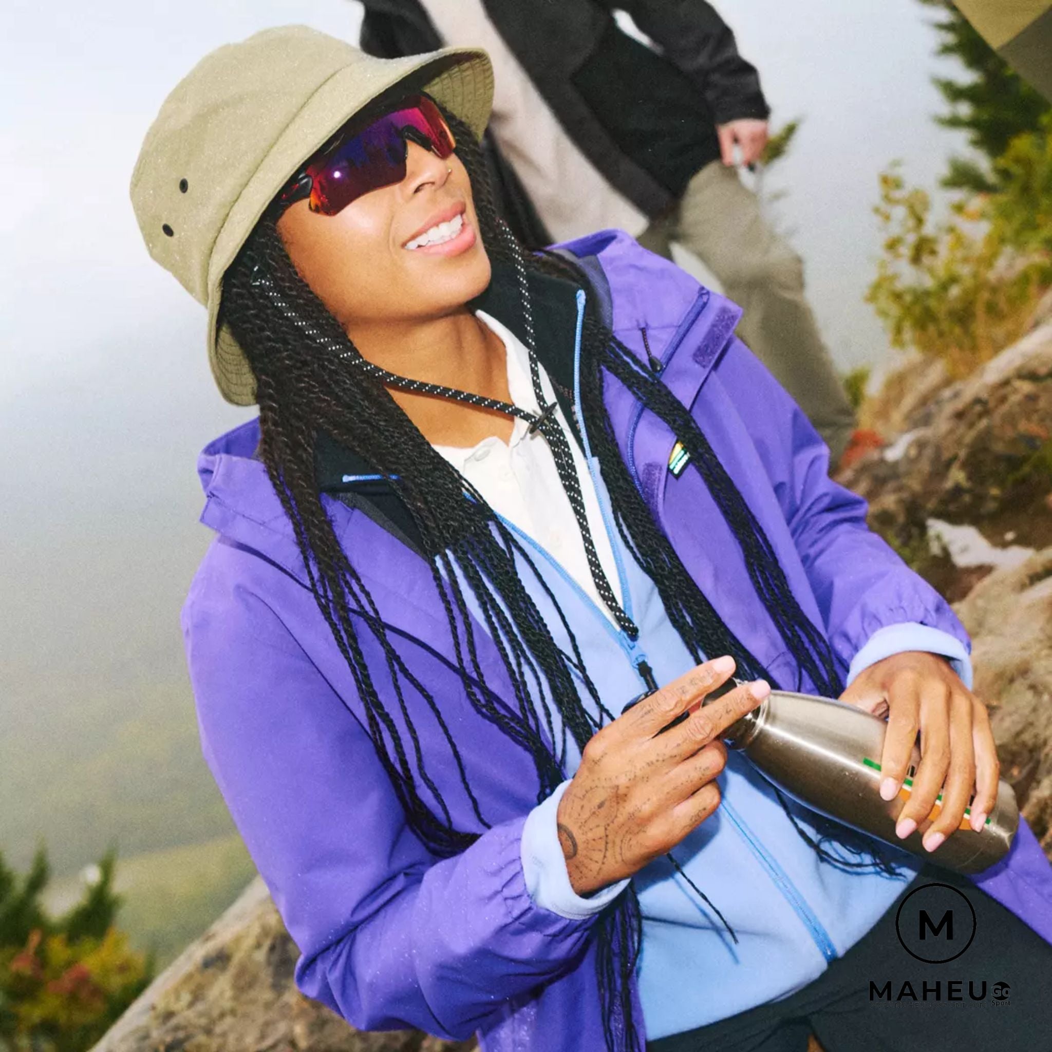 COUPE-VENT FEMME TÉMIS VIOLET, CHLOROPHYLLE - Maheu Go Sport