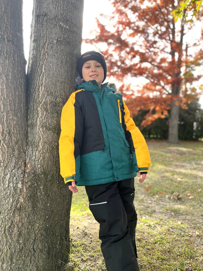 HABIT D'HIVER POUR ENFANT, PANACHE VERT (5 À 6X ANS)