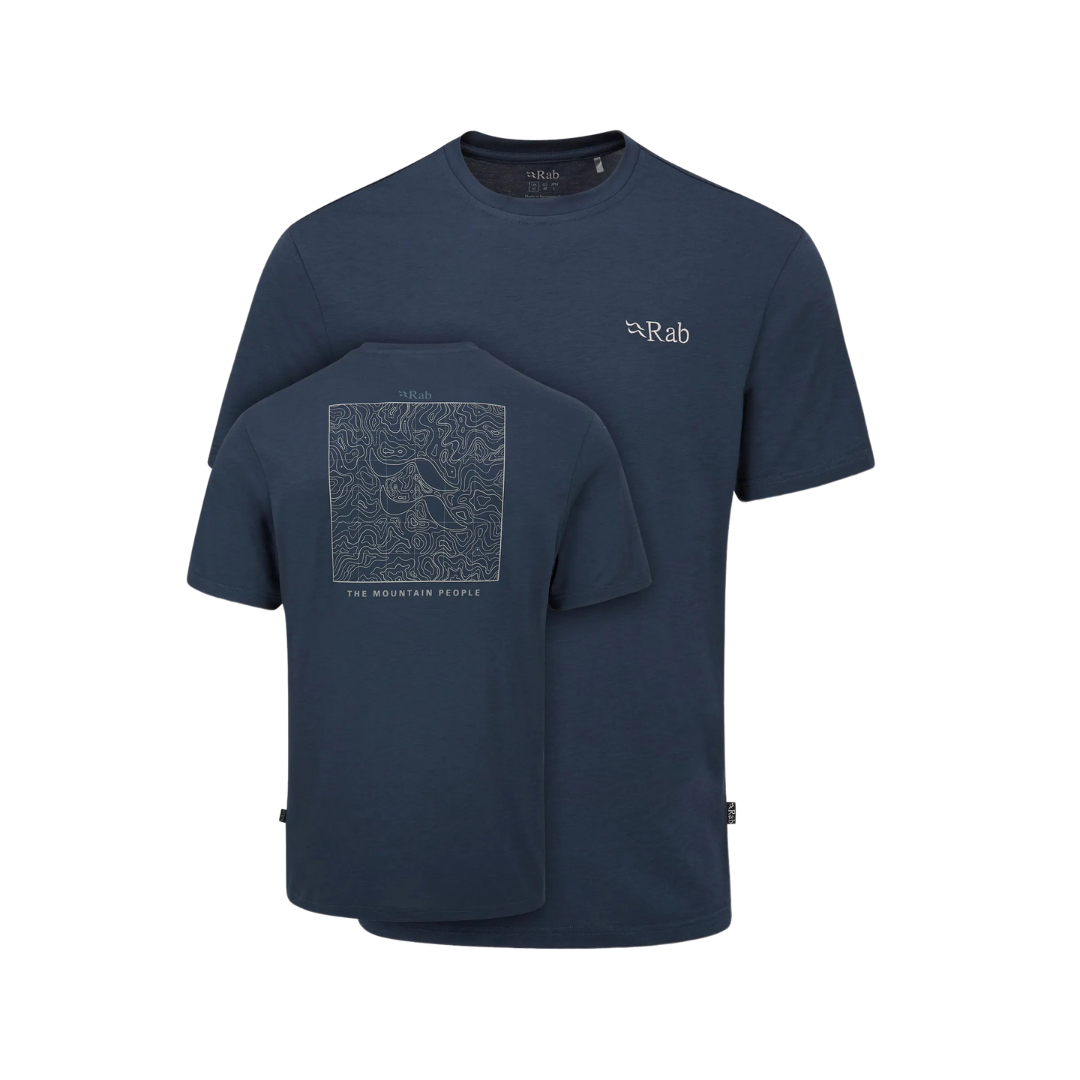 T-SHIRT MANCHES COURTES HOMME CRIMP ELEVATION TEMPEST BLUE QBL-68 RAB MAHEU GO SPORT