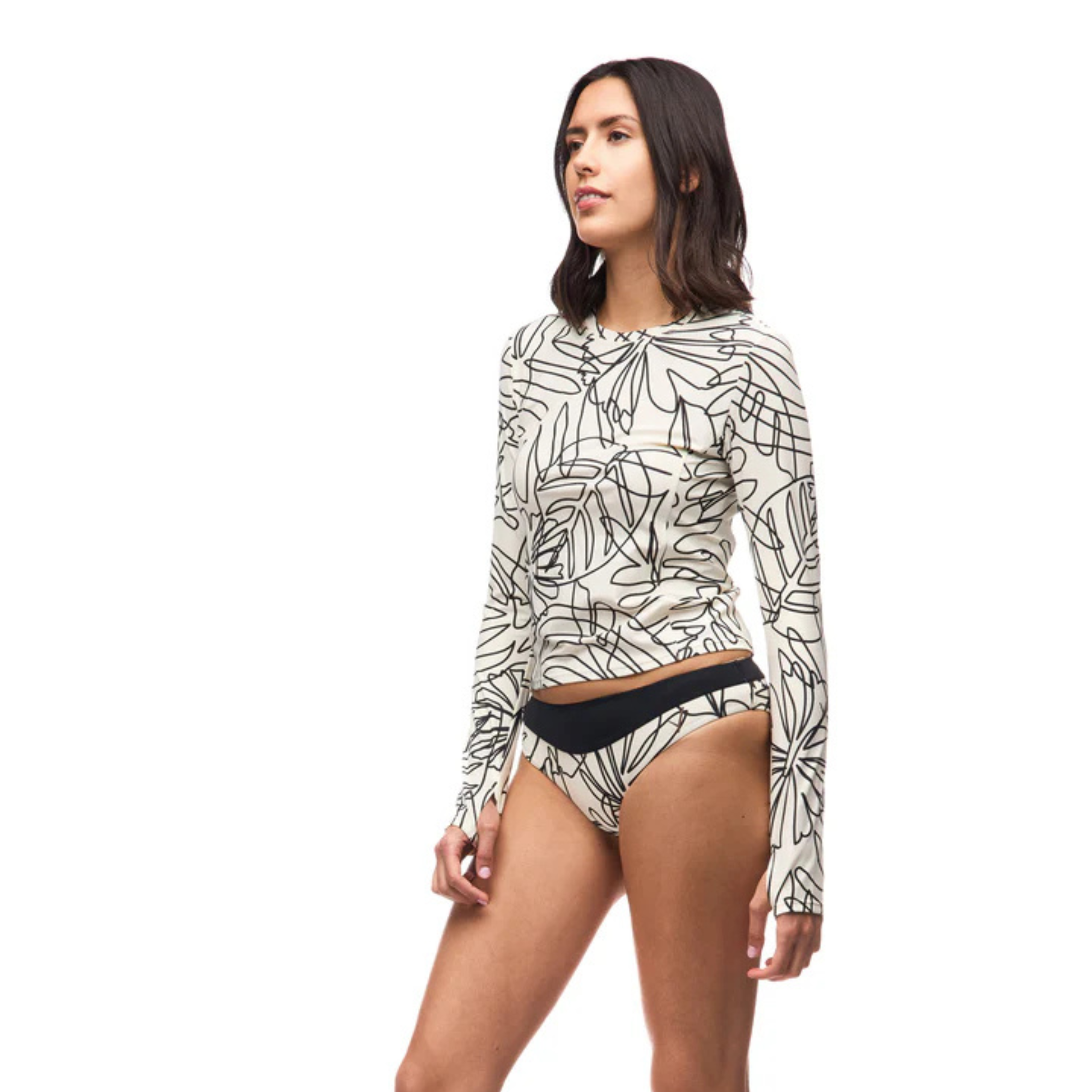 WOMEN'S RASHGUARD, RIO HEMATITE BOTANICAL