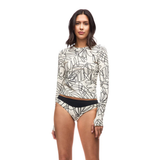 RASHGUARD INDYEVA FEMME RIO HEMATITE BOTANICAL S26T0047 MAHEU GO SPORT DEVANT