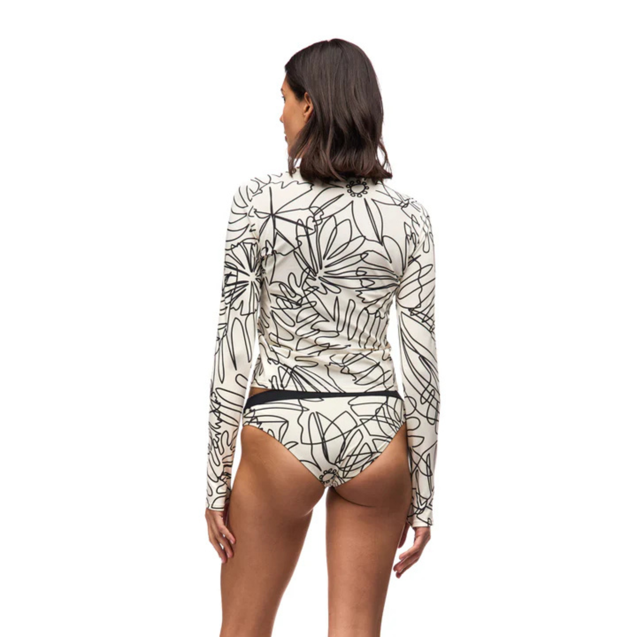 WOMEN'S RASHGUARD, RIO HEMATITE BOTANICAL