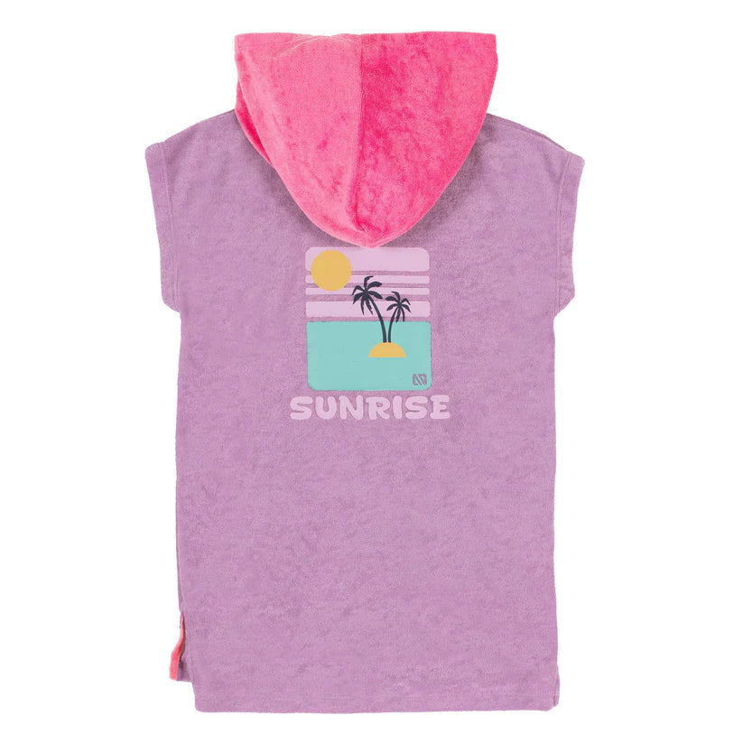 PONCHO SERVIETTE DE PLAGE ENFANT LILAS S25BP600 NANÖ MAHEU GO SPORT DOS