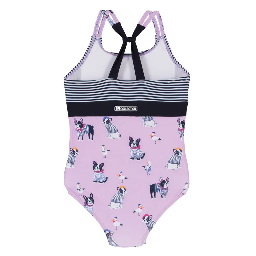 MAILLOT DE BAIN UNE PIÈCE ENFANT, LILAS (4 à 6 ans) - Maheu Go Sport
