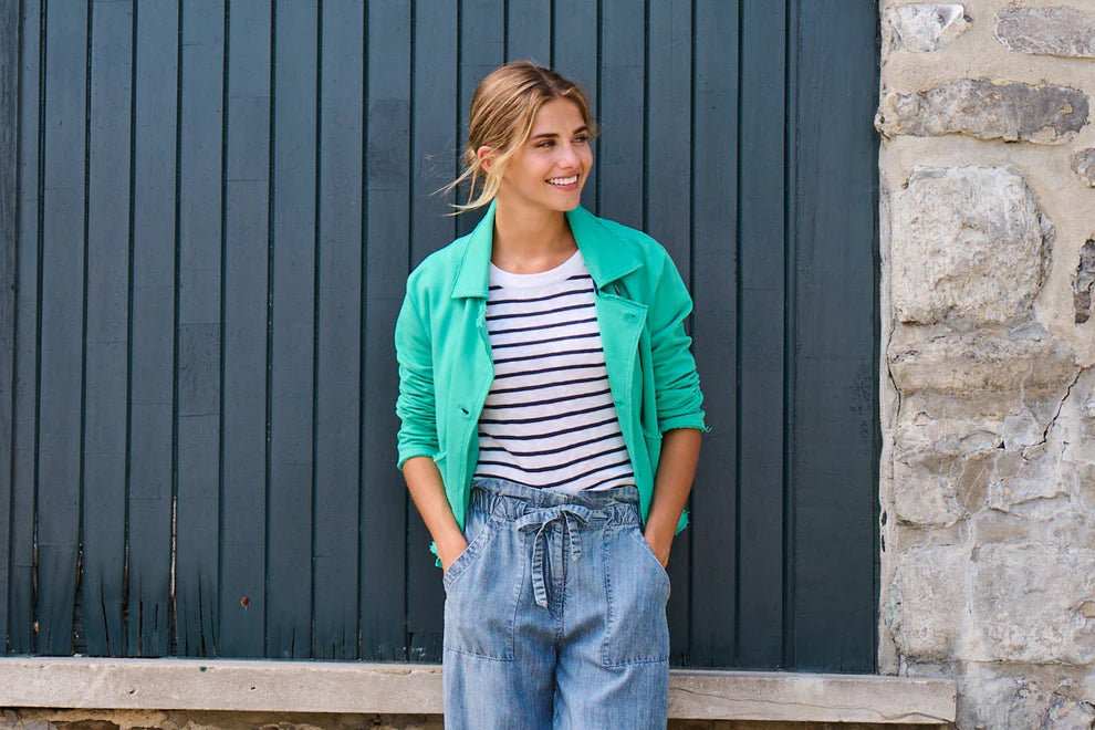 VESTON POUR FEMME BLAZER PREPPY VERT D'EAU S25SGL1811 HATLEY MAHEU GO SPORT MANNEQUIN