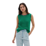 DÉBARDEUR TRICOT HATLEY FEMME CRUZ VERT ARCADIA S26ARL1893 MAHEU GO SPORT DEVANT MANNEQUIN