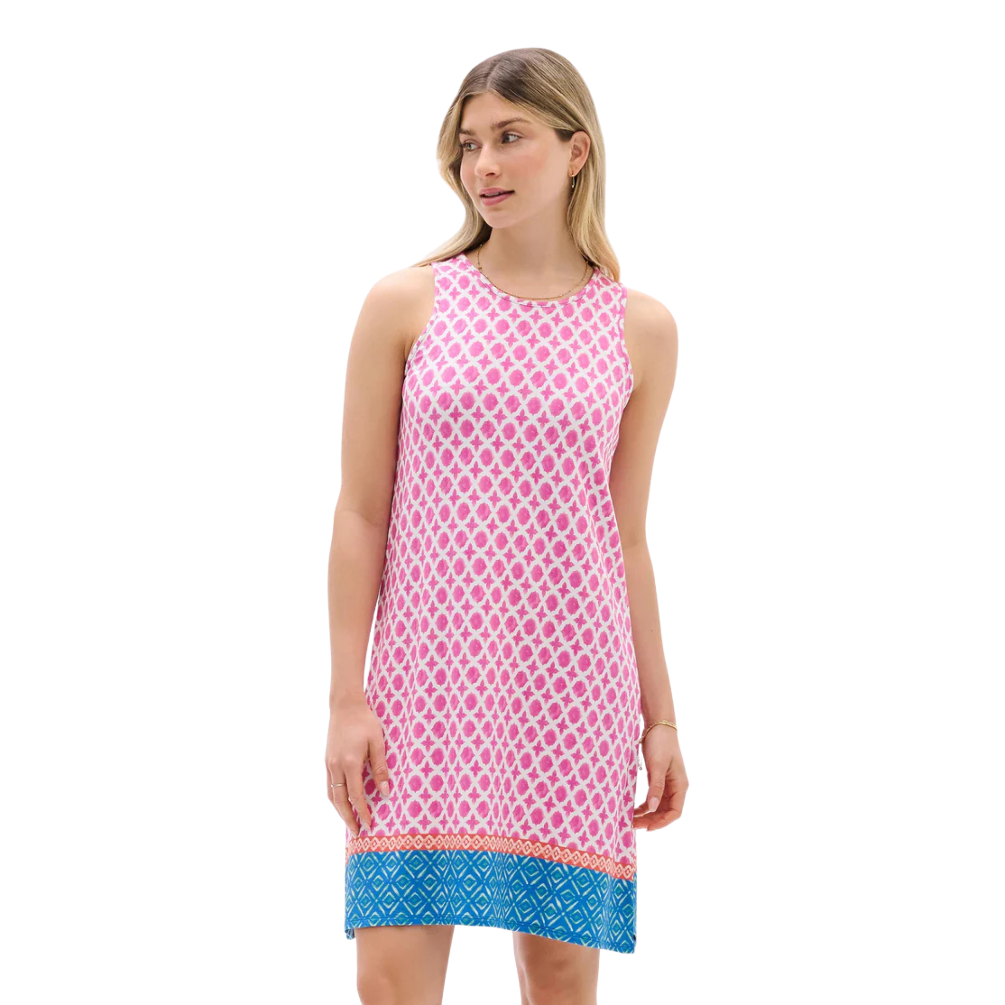 ROBE SANS MANCHE HATLEY FEMME BELLA MÉDAILLONS ROSES S26BBL1287 MAHEU GO SPORT MANNEQUIN DEVANT
