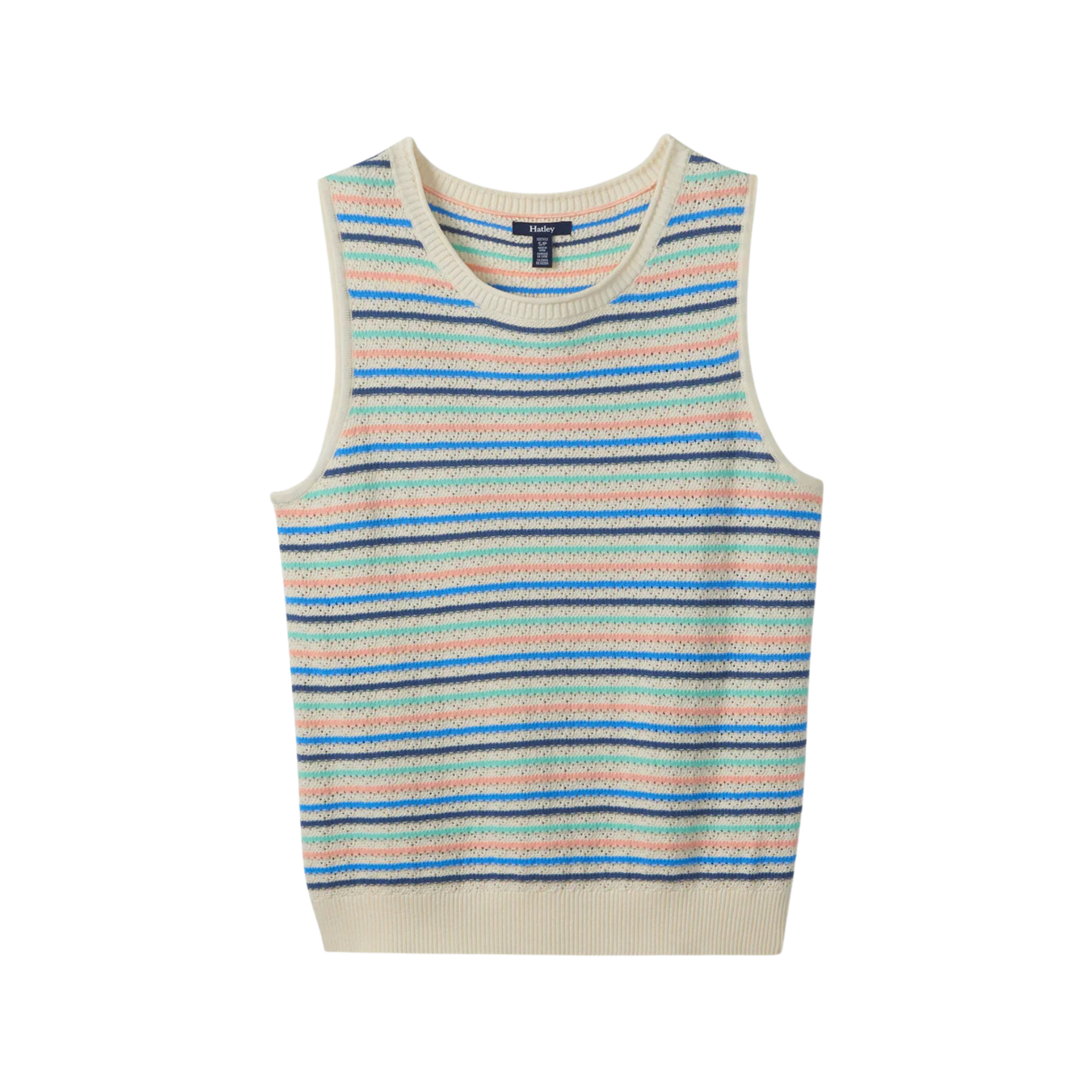 DÉBARDEUR HATLEY TRICOT FEMME KATE RAYURES S26CAL1908 MAHEU GO SPORT DEVANT APPLAT