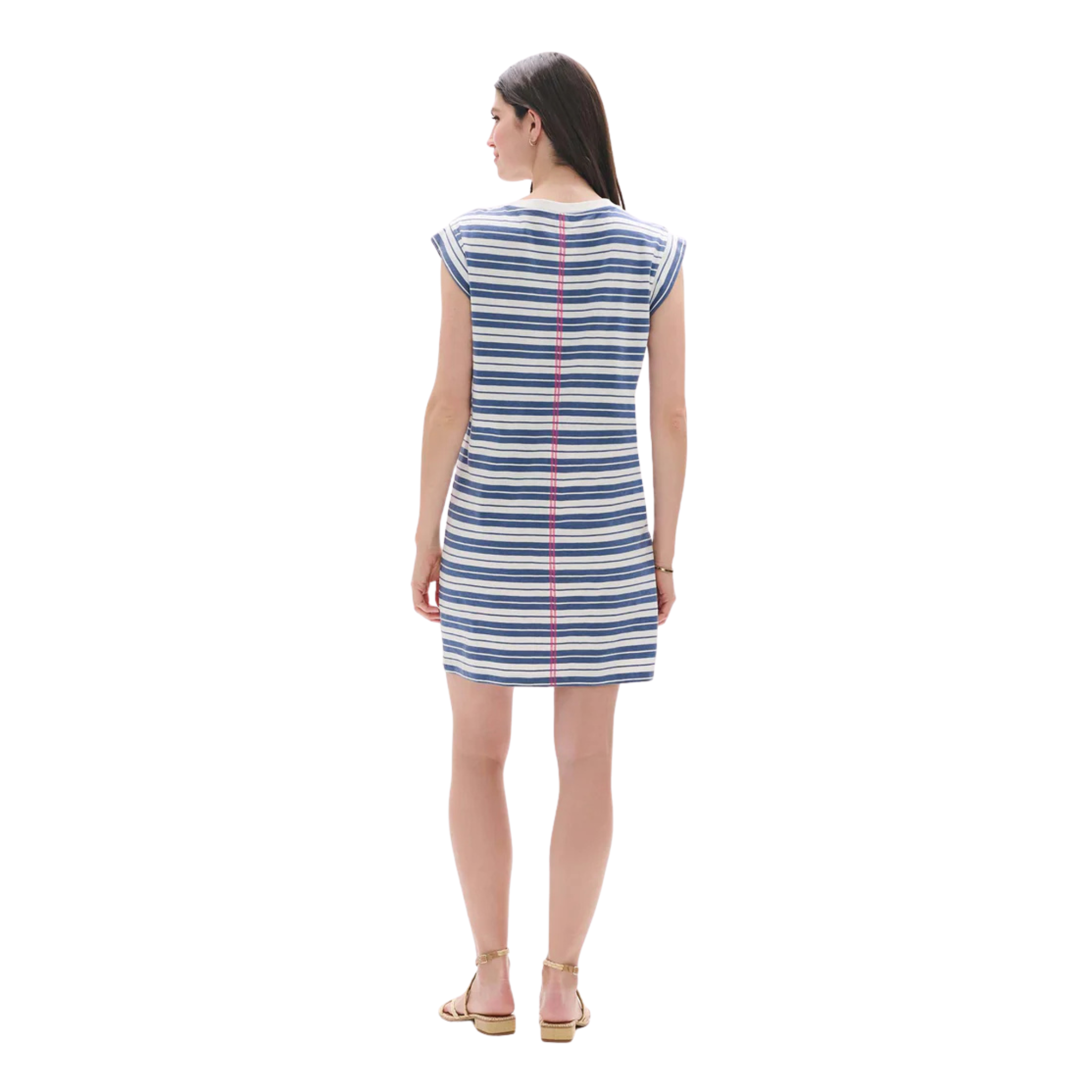 ROBE T-SHIRT HATLEY FEMME HORIZONS BLEUS S26DSL1870 MAHEU GO SPORT DOS MANNEQUIN