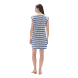 ROBE T-SHIRT HATLEY FEMME HORIZONS BLEUS S26DSL1870 MAHEU GO SPORT DOS MANNEQUIN