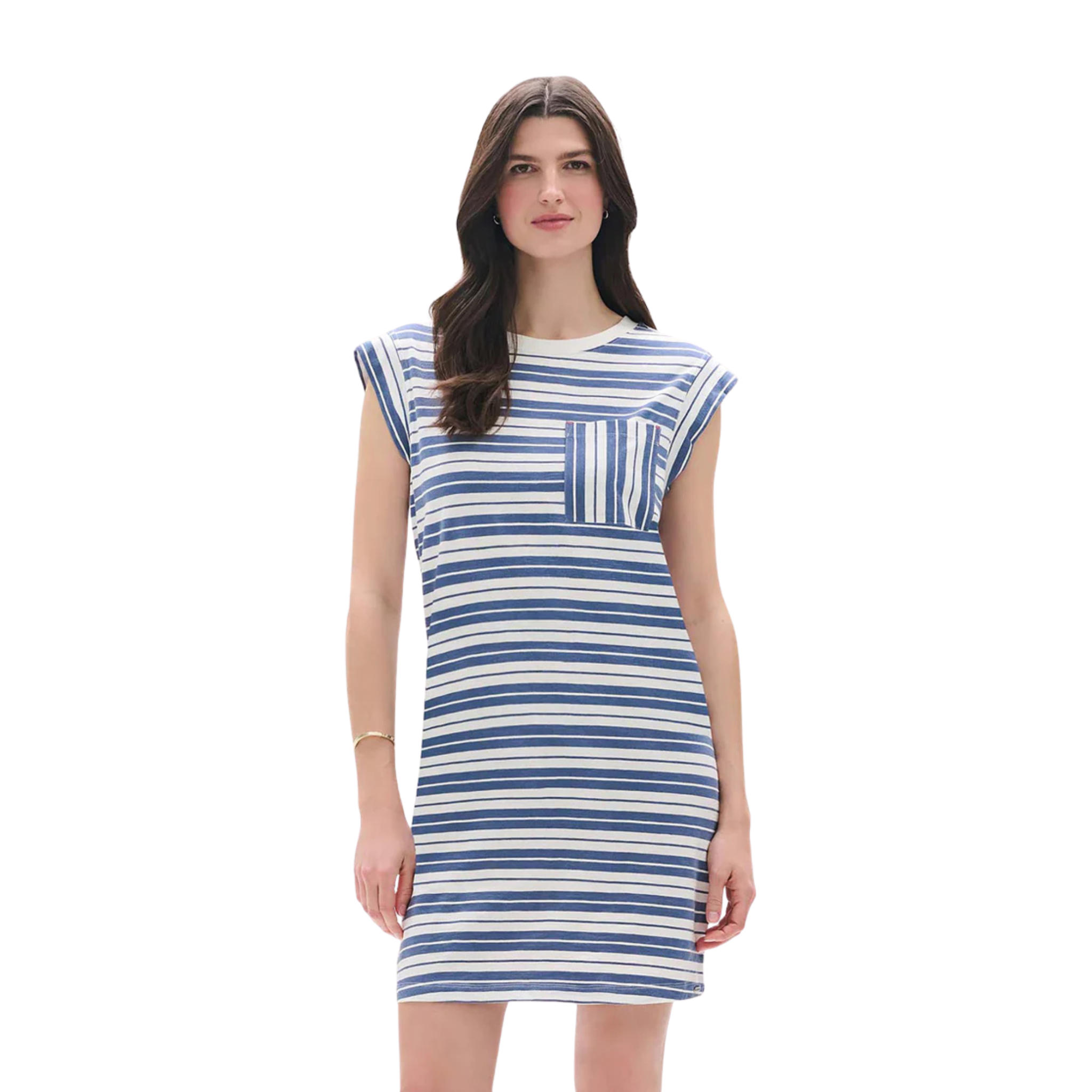 ROBE T-SHIRT HATLEY FEMME HORIZONS BLEUS S26DSL1870 MAHEU GO SPORT DEVANT MANNEQUIN