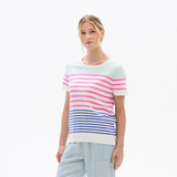 T-SHIRT EN TRICOT FEMME, SIMONE RAYURES ESTIVALES