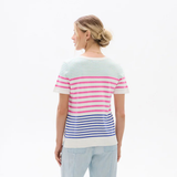 T-SHIRT EN TRICOT FEMME, SIMONE RAYURES ESTIVALES