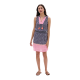 ROBE SANS MANCHES FEMME HATLEY CHLOE MÉDAILLONS BLEU MARINE S26MNL1643 MAHEU GO SPORT MANNEQUIN DEVANT PLEIN PIED